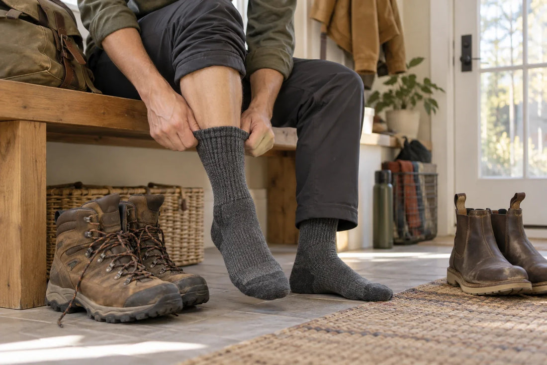 Boot socks for work, hiking, and cold weather