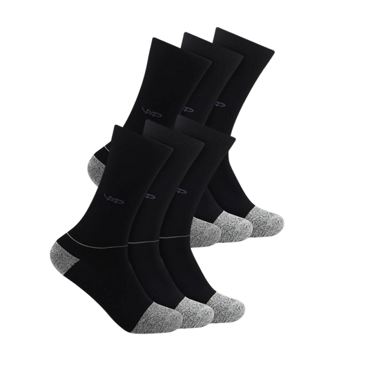 Supima Cotton Crew Socks (6 pairs）