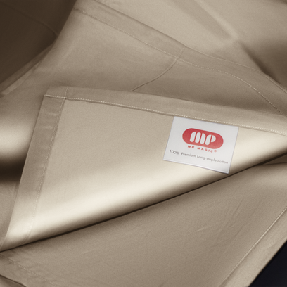 MP Magic Egyptian cotton sateen sheets set-Khaki